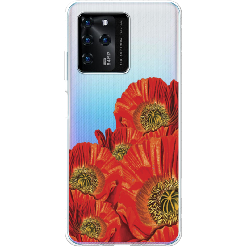 Прозрачный чехол BoxFace ZTE Blade V30 Red Poppies