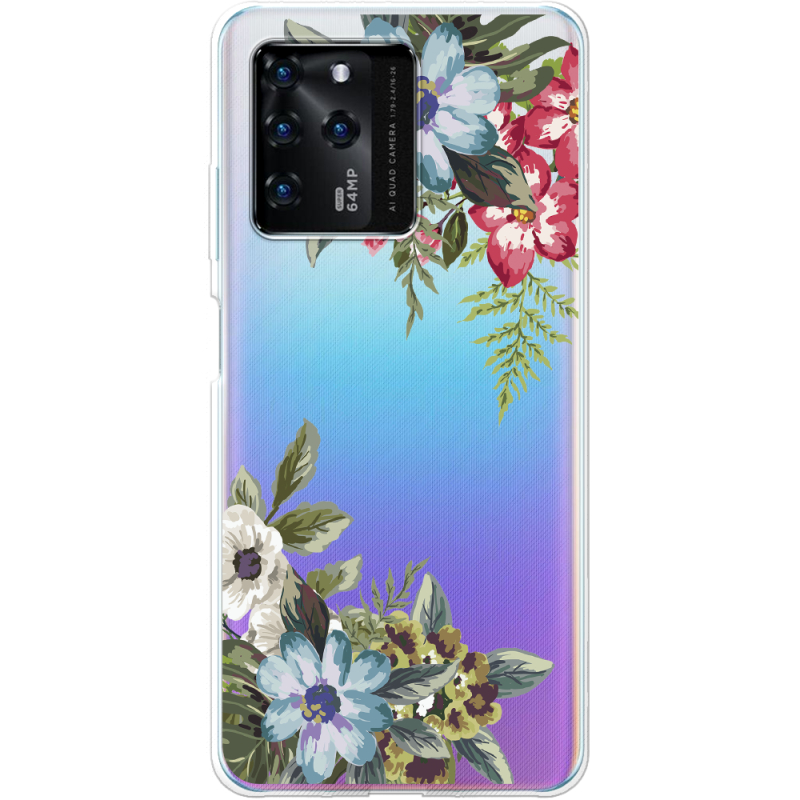 Прозрачный чехол BoxFace ZTE Blade V30 Floral