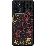 Черный чехол BoxFace ZTE Blade V30 FranceFlowers