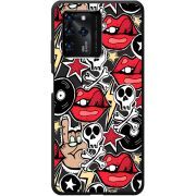 Черный чехол BoxFace ZTE Blade V30 Rock Graffiti