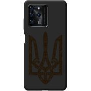 Черный чехол BoxFace ZTE Blade V30 Ukrainian Trident