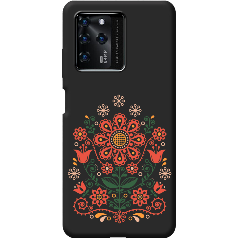 Черный чехол BoxFace ZTE Blade V30 Ukrainian Ornament