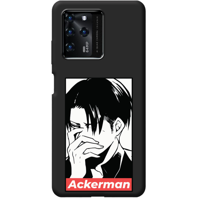 Черный чехол BoxFace ZTE Blade V30 Attack On Titan - Ackerman