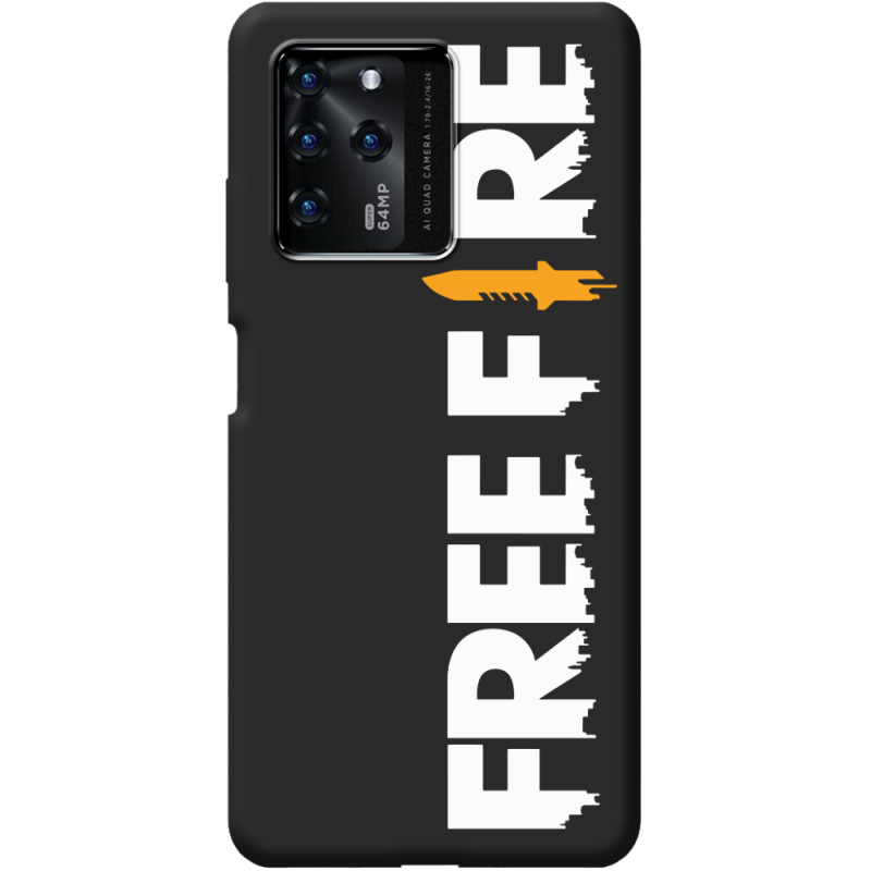 Черный чехол BoxFace ZTE Blade V30 Free Fire White Logo