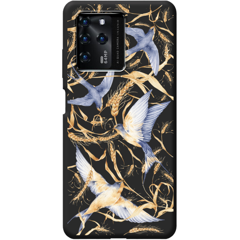 Черный чехол BoxFace ZTE Blade V30 Ластівки