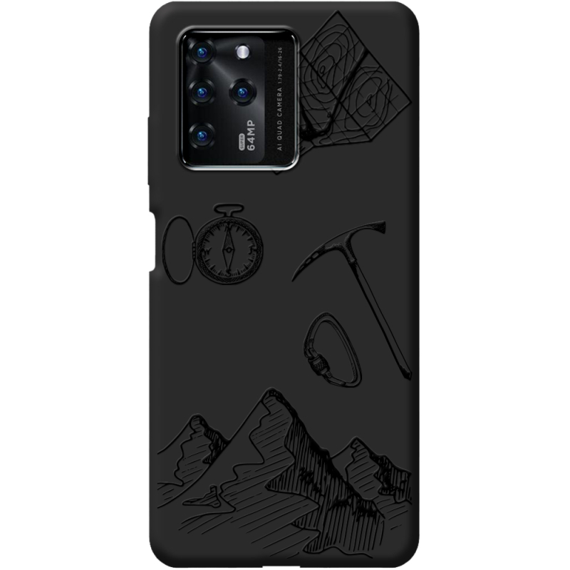 Черный чехол BoxFace ZTE Blade V30 Mountains