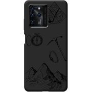 Черный чехол BoxFace ZTE Blade V30 Mountains