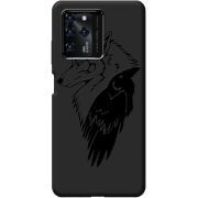 Черный чехол BoxFace ZTE Blade V30 Wolf and Raven