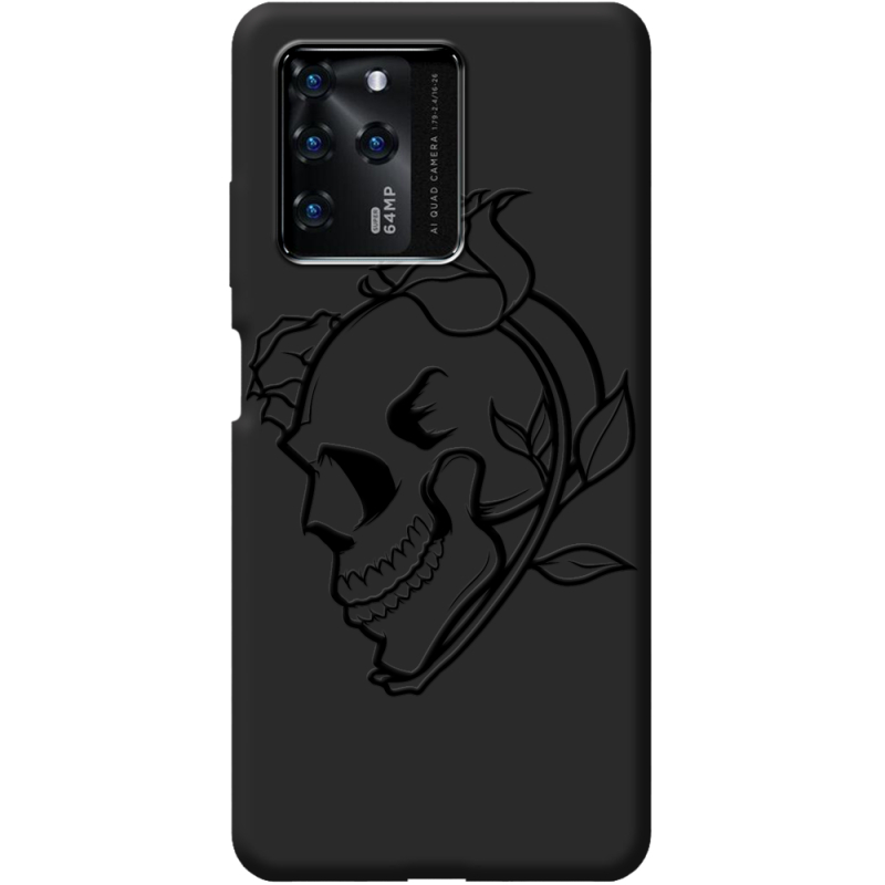 Черный чехол BoxFace ZTE Blade V30 Skull and Roses