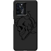 Черный чехол BoxFace ZTE Blade V30 Skull and Roses