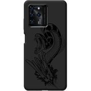 Черный чехол BoxFace ZTE Blade V30 Snake