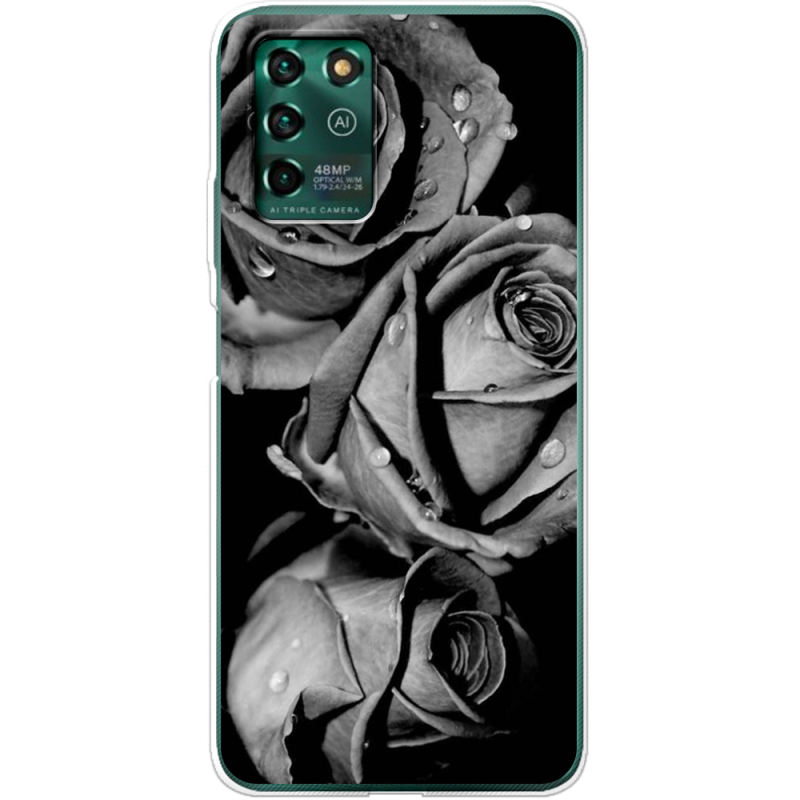 Чехол BoxFace ZTE Blade V30 Vita Black and White Roses