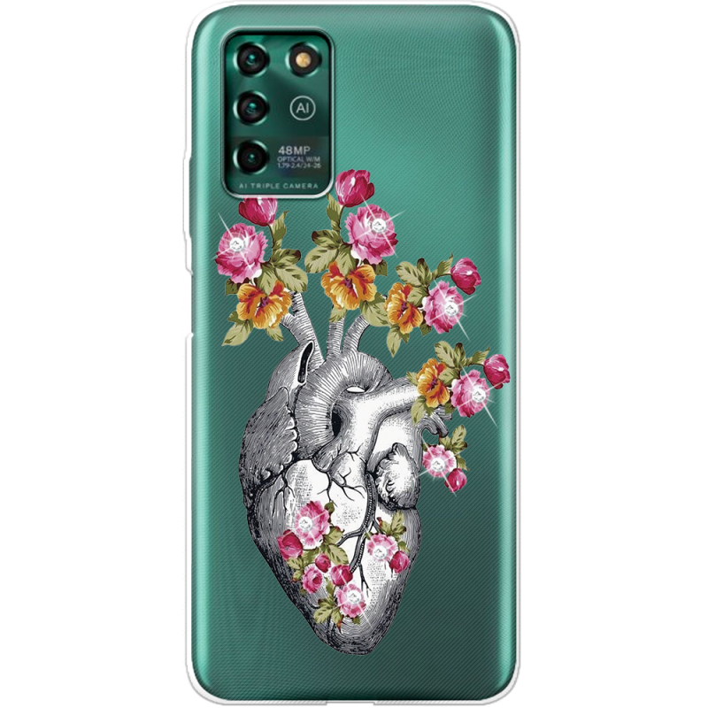 Чехол со стразами ZTE Blade V30 Vita Heart