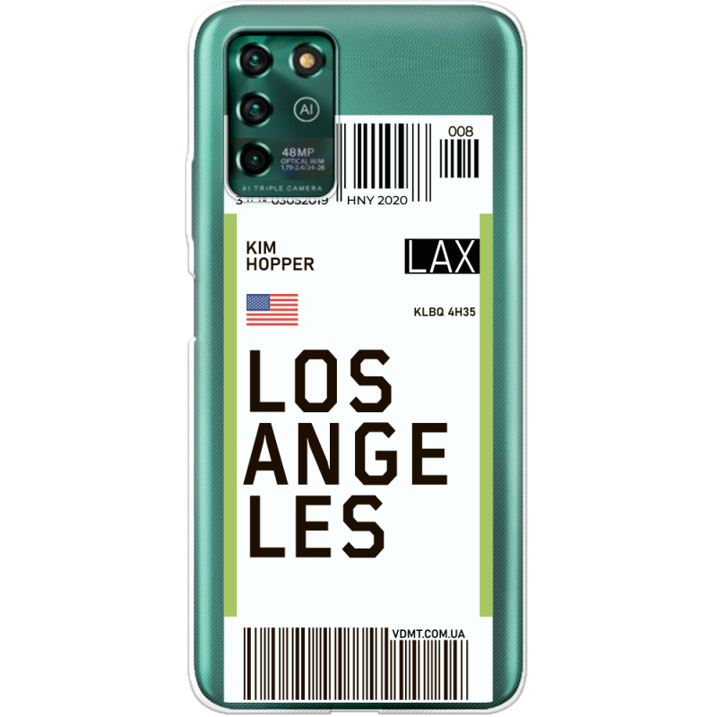 Прозрачный чехол BoxFace ZTE Blade V30 Vita Ticket Los Angeles