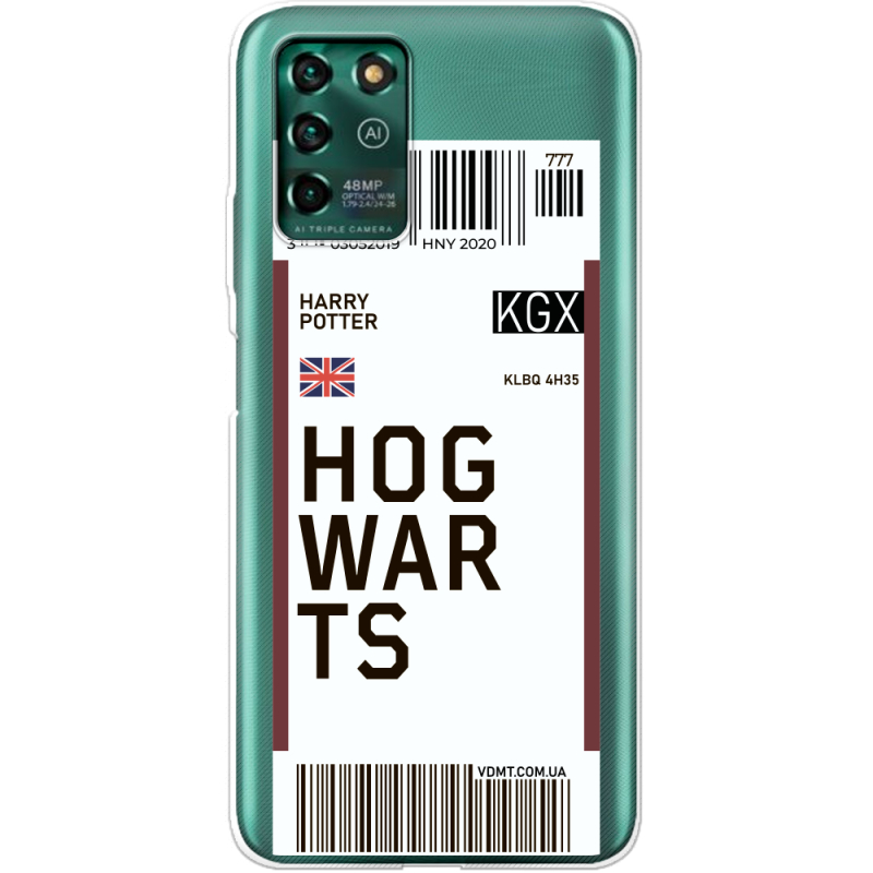 Прозрачный чехол BoxFace ZTE Blade V30 Vita Ticket Hogwarts