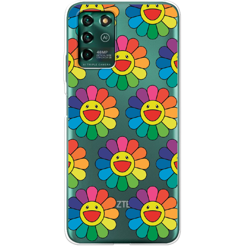 Прозрачный чехол BoxFace ZTE Blade V30 Vita Hippie Flowers