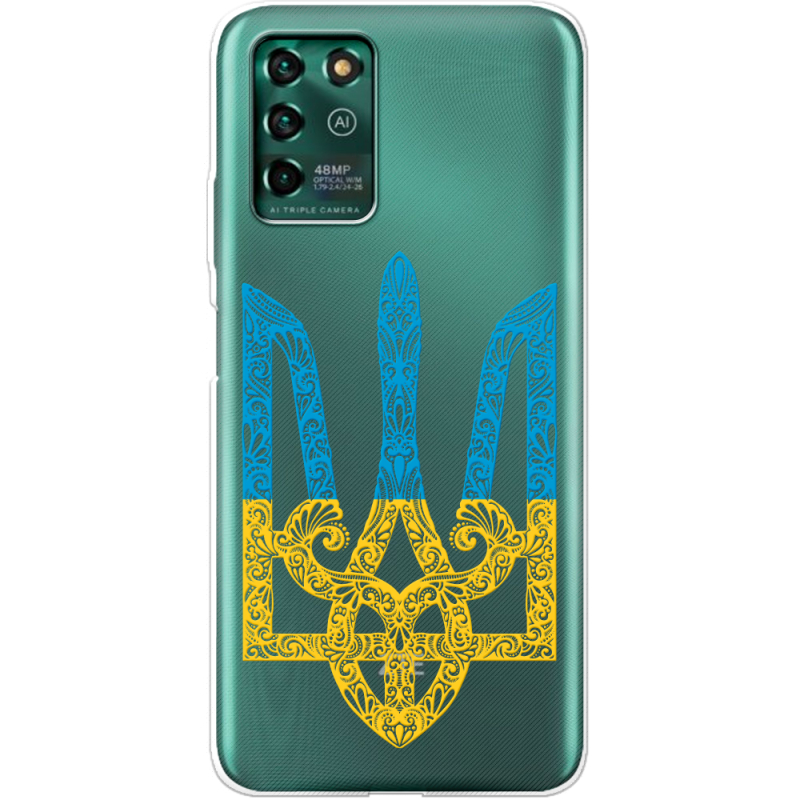 Прозрачный чехол BoxFace ZTE Blade V30 Vita Gold Trident