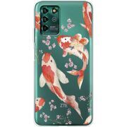 Прозрачный чехол BoxFace ZTE Blade V30 Vita Japanese Koi Fish