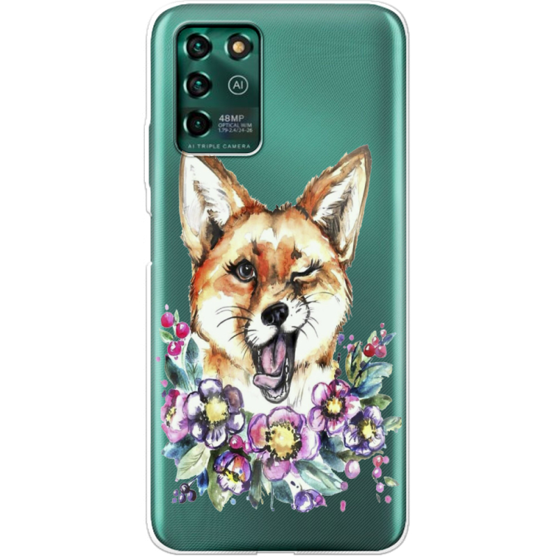 Прозрачный чехол BoxFace ZTE Blade V30 Vita Winking Fox