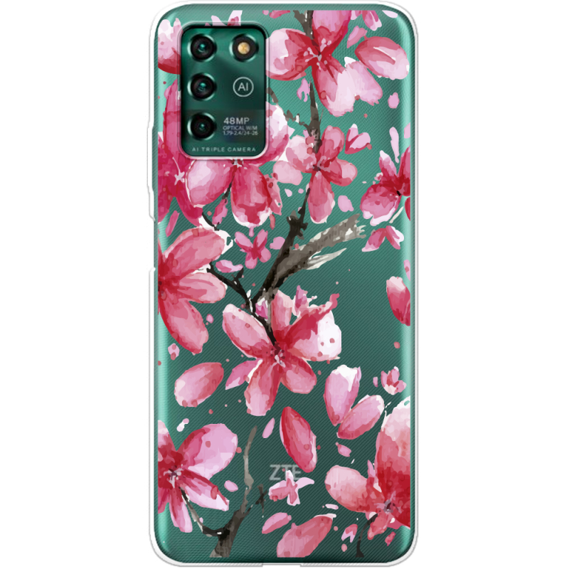 Прозрачный чехол BoxFace ZTE Blade V30 Vita Pink Magnolia