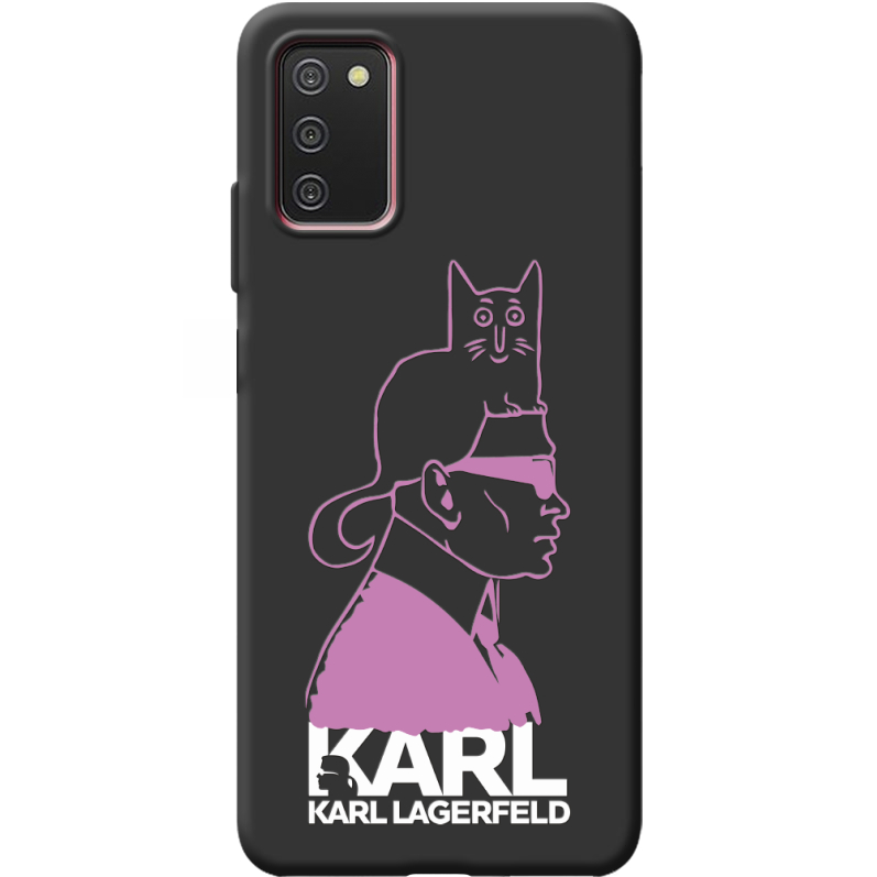 Черный чехол BoxFace Samsung Galaxy A03S (A037) Pink Karl