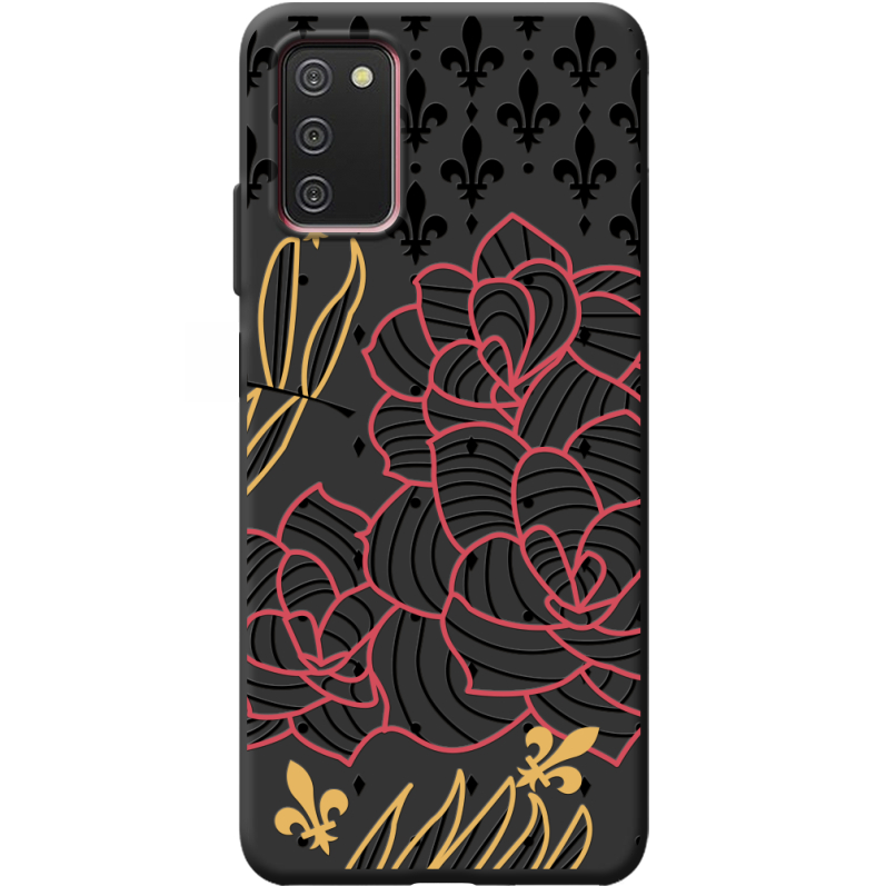 Черный чехол BoxFace Samsung Galaxy A03S (A037) FranceFlowers