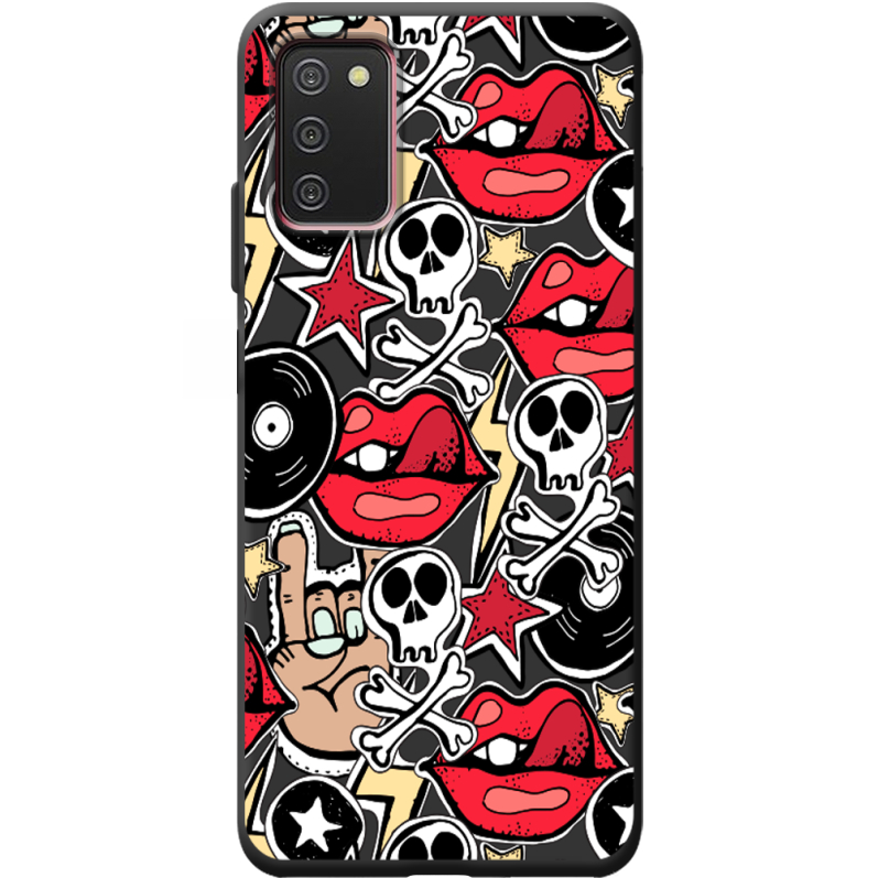 Черный чехол BoxFace Samsung Galaxy A03S (A037) Rock Graffiti