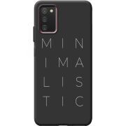 Черный чехол BoxFace Samsung Galaxy A03S (A037) Minimalistic