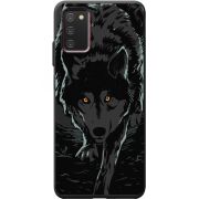 Черный чехол BoxFace Samsung Galaxy A03S (A037) Wolf