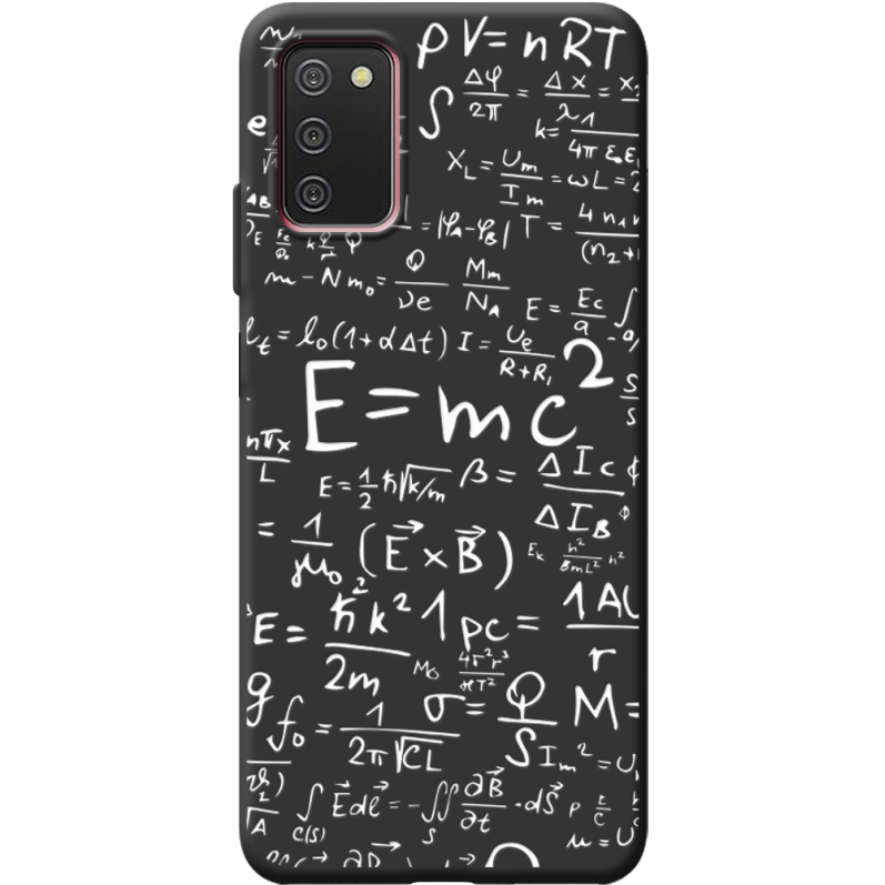 Черный чехол BoxFace Samsung Galaxy A03S (A037) E=mc2
