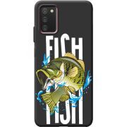 Черный чехол BoxFace Samsung Galaxy A03S (A037) Fish
