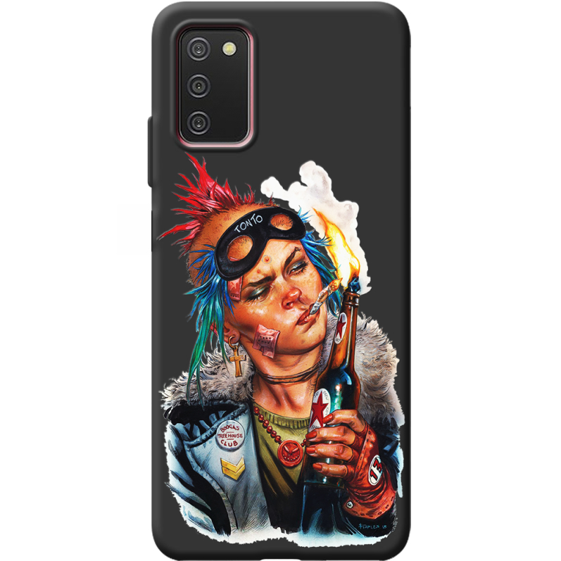 Черный чехол BoxFace Samsung Galaxy A03S (A037) Tanker Girl