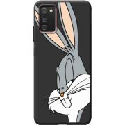 Черный чехол BoxFace Samsung Galaxy A03S (A037) Lucky Rabbit