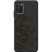 Черный чехол BoxFace Samsung Galaxy A03S (A037) Chinese Dragon