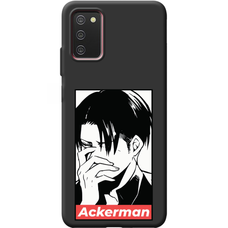 Черный чехол BoxFace Samsung Galaxy A03S (A037) Attack On Titan - Ackerman