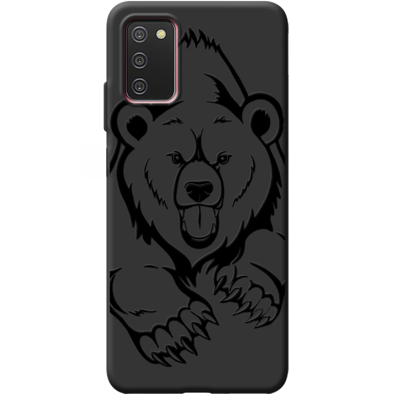 Черный чехол BoxFace Samsung Galaxy A03S (A037) Grizzly Bear