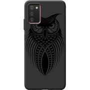 Черный чехол BoxFace Samsung Galaxy A03S (A037) Owl