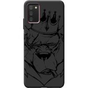 Черный чехол BoxFace Samsung Galaxy A03S (A037) Bear King