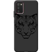 Черный чехол BoxFace Samsung Galaxy A03S (A037) Tiger