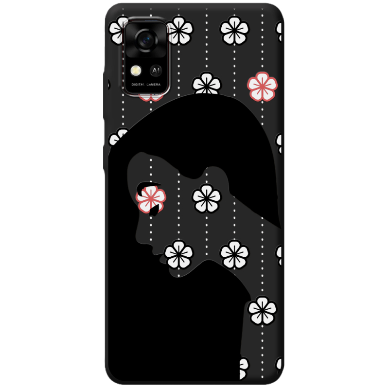 Черный чехол BoxFace ZTE Blade A31 Flower Hair