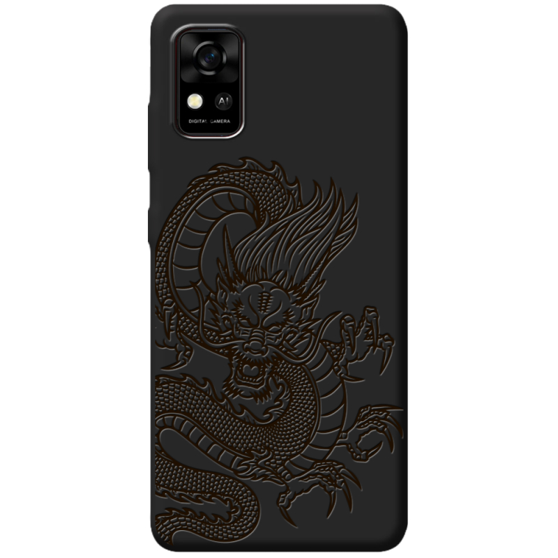 Черный чехол BoxFace ZTE Blade A31 Chinese Dragon