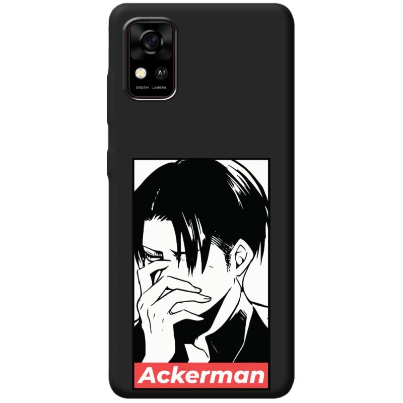 Черный чехол BoxFace ZTE Blade A31 Attack On Titan - Ackerman