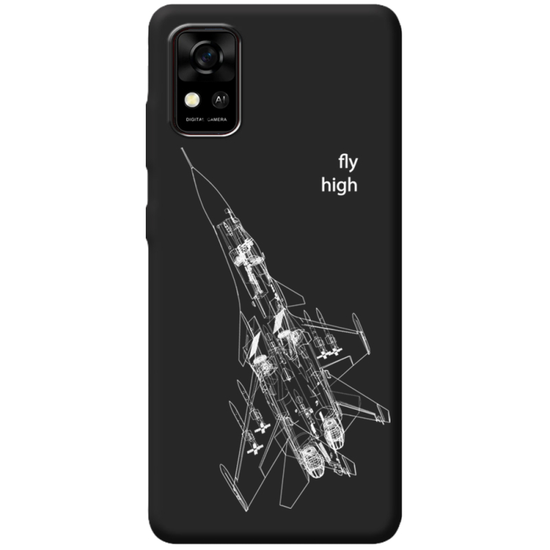 Черный чехол BoxFace ZTE Blade A31 Військовий літак