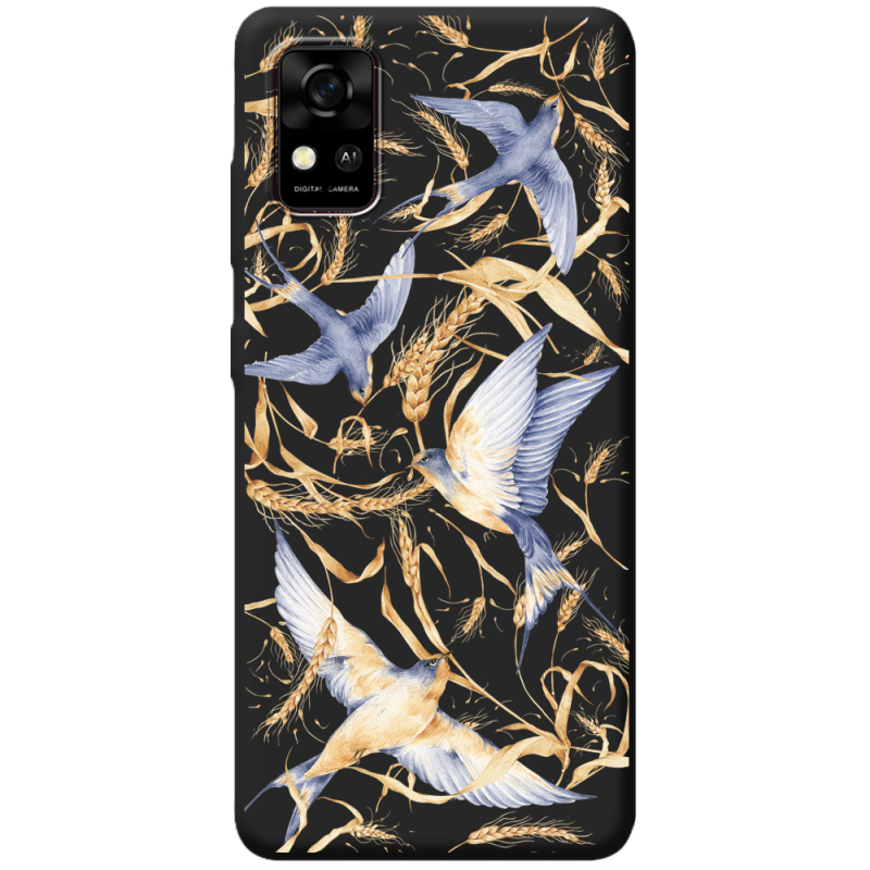 Черный чехол BoxFace ZTE Blade A31 Ластівки