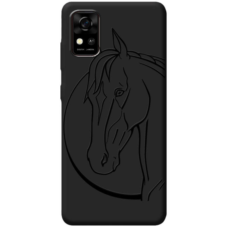 Черный чехол BoxFace ZTE Blade A31 Horse