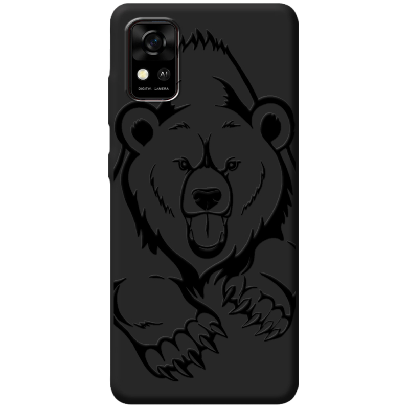 Черный чехол BoxFace ZTE Blade A31 Grizzly Bear