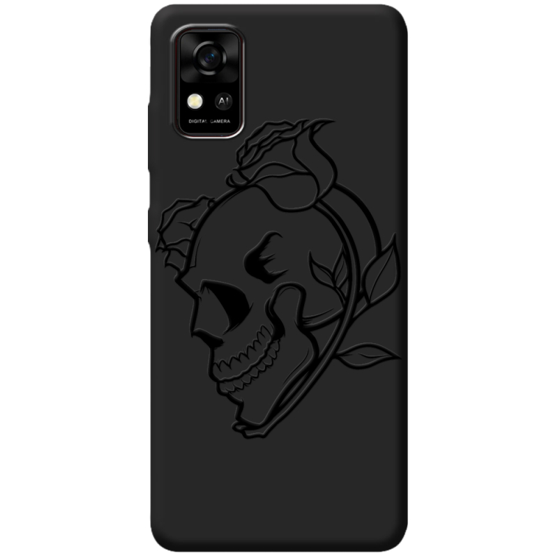 Черный чехол BoxFace ZTE Blade A31 Skull and Roses