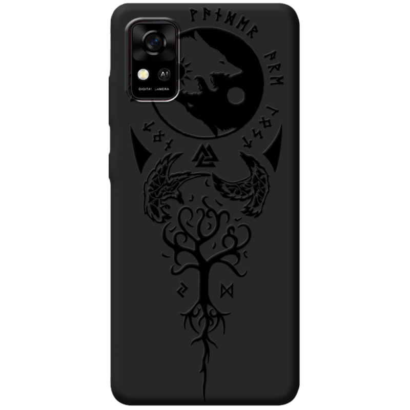 Черный чехол BoxFace ZTE Blade A31 Hugin and Munin