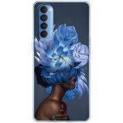 Чехол BoxFace OPPO Reno 4 Pro Exquisite Blue Flowers