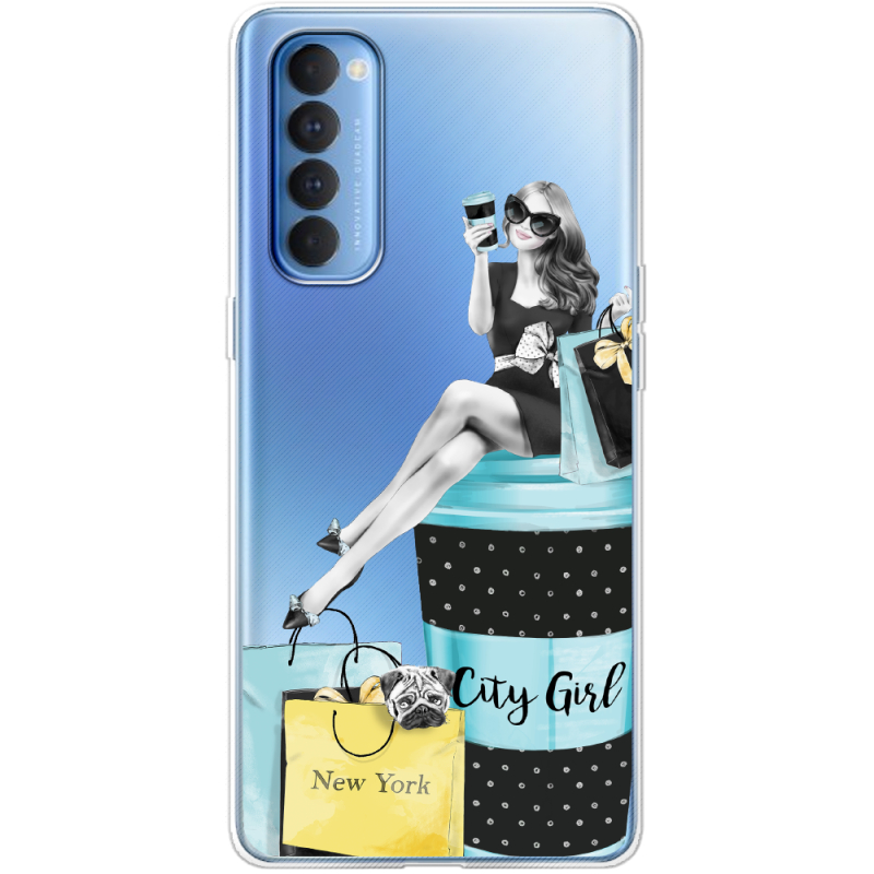 Прозрачный чехол BoxFace OPPO Reno 4 Pro City Girl